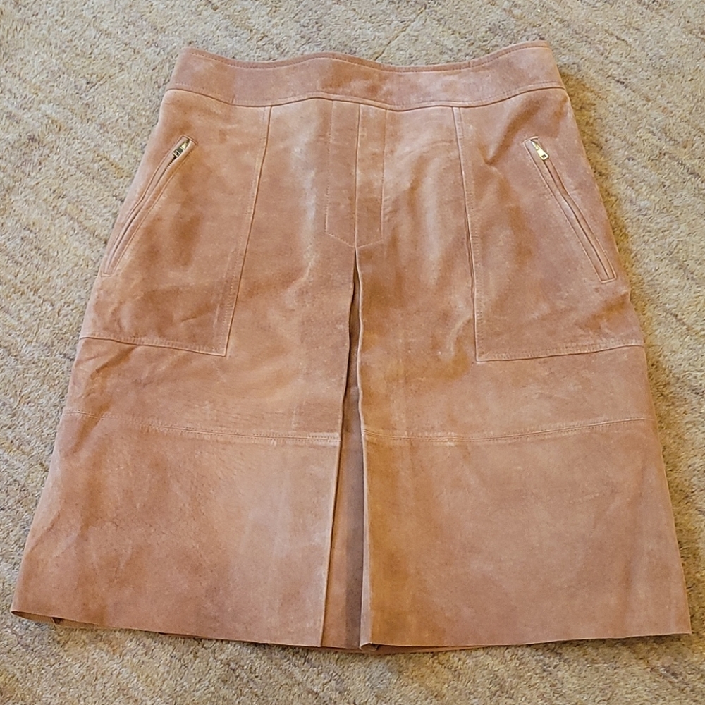 Vintage Genuine Suede Pencil Skirt